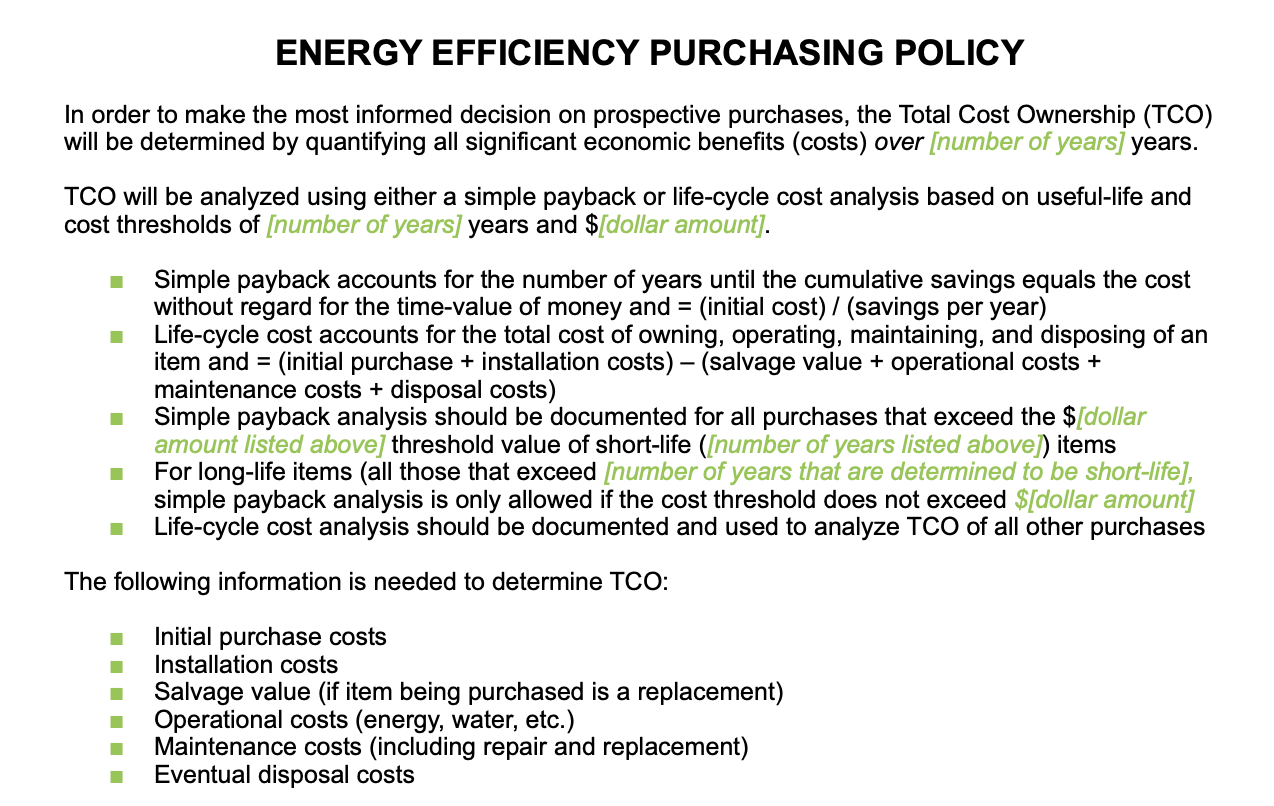 EE Purchasing Policy